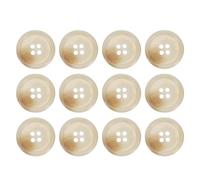 sourcing map 12pcs Resin Sewing Button, 25mm 1-Inch 4 Holes Round Buttons for Coat, Men's Suit, Clothes Garment, Khaki