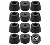 sourcing map 12pcs Rubber Feet Bumper Furniture Laptop Amplifier Speaker Cabinet Leg Pads Floor Protector with Washer, D16x14xH10mm