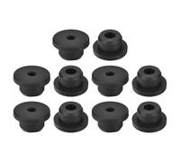sourcing map 12Pcs Rubber Grommets 17mm Drill Hole, 8mm ID Hole Top Hat Grommet Black Silicone Rubber Hole Plug Gasket for Wiring, Automotive