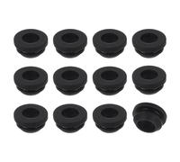 sourcing map 12Pcs Rubber Grommets, Mount Dia 10.5mm ID 7.5mm Snap Firewall Hole Plug, Anti-Scratch Hole Cover Plug for Electrical Box Cable Wiring, Black