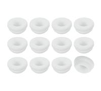 sourcing map 12Pcs Rubber Grommets, Mount Dia 13.5mm ID 10.3mm Snap Firewall Hole Plug, Anti-Scratch Hole Cover Plug for Electrical Box Cable Wiring, White
