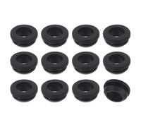 sourcing map 12Pcs Rubber Grommets, Mount Dia 13.5mm ID 10.3mm Snap Firewall Hole Plug, Anti-Scratch Hole Cover Plug for Electrical Box Cable Wiring, Black
