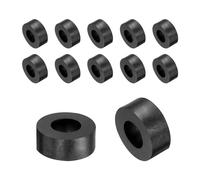 Sourcing Map 12pcs Rubber Spacers - 25mm OD, 12mm ID, 10mm Height Round Anti Vibration Spacers for Home & Car Accessories