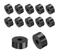 sourcing map 12pcs Rubber Spacers 25mm OD, 6.5mm ID, 10mm Height Round Anti Vibration Spacer Rubber Bushing Grommets Thick Rubber Washers for Home Car Accessories