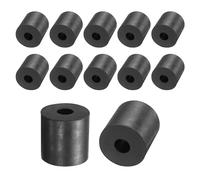 sourcing map 12pcs Rubber Spacers 30mm OD, 10mm ID, 30mm Height Round Anti Vibration Spacer Rubber Bushing Grommets Thick Rubber Washers for Home Car Accessories