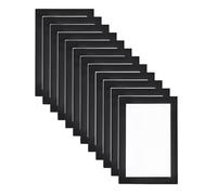 sourcing map 12pcs Self Adhesive Magnetic Poster Frame Wall Sign Holder, 4"x6" Magnetic Picture Frame Document Display Window Sign Wall Mount for Home Office Store Restaurant,Black