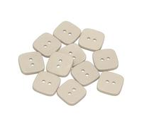 sourcing map 12pcs Sewing Button 22mm (7/8") 2 Holes Square Resin Button Craft Sewing Replacement Accessories for Clothing DIY Crafts Decoration, Light Beige