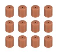 sourcing map 12Pcs Silicone Bed Mounts 3D Printer Heat Bed Silicone Leveling Column Silicone Buffer 18mm for 3D Printer Brown