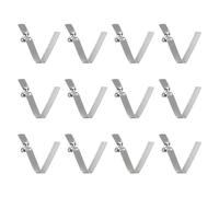 sourcing map 12pcs Single Button Kayak Paddle Snap Spring Clip 22x5mm 65Mn Spring Steel V-Shaped Hollow Lift Telescopic Locking Tube Pole Clips For Tent Umbrella Camping