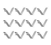 sourcing map 12pcs Single Button Kayak Paddle Snap Spring Clip 38x6mm 65Mn Spring Steel V-Shaped Hollow Lift Telescopic Locking Tube Pole Clips For Tent Umbrella Camping