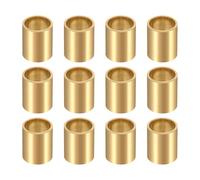 sourcing map 12Pcs Sleeve Bearings, 10mm Bore x 12mm OD x 15mm Length, Self-Lubricating Sintered Bronze Bushings