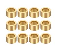 sourcing map 12Pcs Sleeve Bearings, 12mm Bore x 18mm OD x 10mm Length, Self-Lubricating Sintered Bronze Bushings