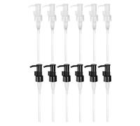 sourcing map 12Pcs Soap Dispenser Pump Head, Lotion Hand Soap Dispensers Top Pump Replacement Clip-on Pumphead for Standard 20/410 Thread Size Lotion Shampoo Bottle in Kitchen Black/Transparent