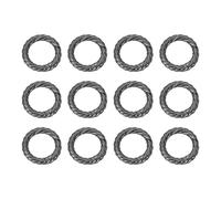 sourcing map 12pcs Spring O Rings 3/4"(20mm) Round Trigger Metal Snap Hook Circle Key Ring Clip Keychain for Bags Handbag Purses Keyring Buckle, Gun Black