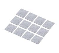 sourcing map 12pcs Square Felt Furniture Pads, 2x2 Inch Small Felt Chair Leg Floor Protectors Prevent Scratches Self Adhesive for Furniture Hard Floor, Gray