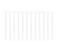 sourcing map 12Pcs Station Hanging Merchandise Strips, 24.8" Plastic Foldable Rack Stands Display Strip with Label Header for Retail Display Home Store Snack Bags Organizer, Clear
