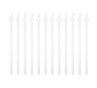 sourcing map 12Pcs Station Hanging Merchandise Strips with S Hook, 24.61" Plastic Rack Stands Display Strip with Label Header for Retail Display Home Store Snack Bags Organizer, White