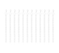 sourcing map 12Pcs Station Hanging Merchandise Strips with S Hook, 24.8" Plastic Foldable Rack Stands Display Strip with Label Header for Retail Display Home Store Snack Bags Organizer, Clear
