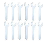 sourcing map 12Pcs Super Thin Single Open End Wrench 20mm Metric Galvanized Steel Slim Wrench Ultra Thin Mechanic Spanner Tool for Tight Space, Silver Gray