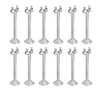 sourcing map 12Pcs Table Number Holder 3.15 Inch Place Card Holder Picture Holders Silver Table Sign Holders for Wedding Anniversary Birthday Party