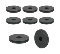 sourcing map 12Pcs Thick Rubber Spacer, 1-3/8 Inch OD x 3/8 Inch ID x 3/8 Inch Thickness Round Rubber Bushings Anti Vibration Flat Spacer Washers for Home Industrial Machinery