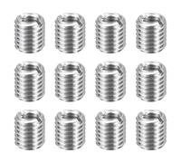 sourcing map 12pcs Thread Repair Inserts M12 x 1.75 Male to M8 x 1.25 Female Thread 12mm Long Stainless Steel Reducing Nuts Metric Self Tapping Sleeves Threaded Reducer Industrial Fasteners