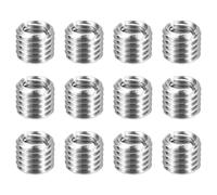sourcing map 12pcs Thread Repair Inserts M14 x 2 Male to M10 x 1.5 Female Thread 12mm Long Stainless Steel Reducing Nuts Metric Self Tapping Sleeves Threaded Reducer Industrial Fasteners