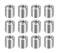 sourcing map 12pcs Thread Repair Inserts M14 x 2 Male to M8 x 1.25 Female Thread 16mm Long Stainless Steel Reducing Nuts Metric Self Tapping Sleeves Threaded Reducer Industrial Fasteners