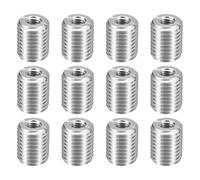 sourcing map 12pcs Thread Repair Inserts M16 x 2 Male to M8 x 1.25 Female Thread 20mm Long Stainless Steel Reducing Nuts Metric Self Tapping Sleeves Threaded Reducer Industrial Fasteners
