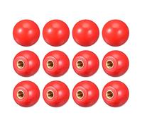 sourcing map 12Pcs Threaded Ball Knobs, M6 Female Thread Thermoset Ball Knob 0.98'' Dia Red Round Operation Ball Handles with Copper Insert for Machine Handle Tool Replacement