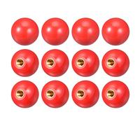 sourcing map 12Pcs Threaded Ball Knobs, M8 Female Thread Thermoset Ball Knob 1.18'' Dia Red Round Operation Ball Handles with Copper Insert for Machine Handle Tool Replacement