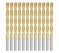 sourcing map 12pcs Titanium Twist Drill Bit 11/64" Drilling Dia High Speed Steel Drills for Hardened Metal, Stainless Steel, Cast Iron, Wood, Plastic