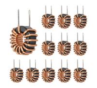 sourcing map 12pcs Toroid Core Inductor, 22uH 15A Copper Wire Wind Wound Inductance Magnetic Coil for Transformers, 20mm/0.79" Outer Dia.