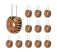 sourcing map 12pcs Toroid Core Inductor, 33uH 5A Copper Wire Wind Wound Inductance Magnetic Coil for Transformers, 13mm/0.51" Outer Dia.