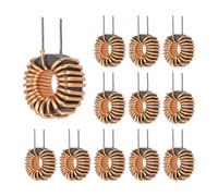 sourcing map 12pcs Toroid Core Inductor, 33uH 7A Copper Wire Wind Wound Inductance Magnetic Coil for Transformers, 16mm/0.63" Outer Dia.