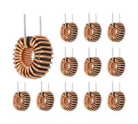 sourcing map 12pcs Toroid Core Inductor, 47uH 15A Copper Wire Wind Wound Inductance Magnetic Coil for Transformers, 24mm/0.94" Outer Dia.