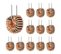 sourcing map 12pcs Toroid Core Inductor, 47uH 6A Copper Wire Wind Wound Inductance Magnetic Coil for Transformers, 16mm/0.63" Outer Dia.