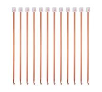 sourcing map 12pcs Tunisian Crochet Hooks 5.5mm(I) Aluminum Knitting Needles 27cm Long Crocheting Needles for Crochet Lovers & Beginners, Orange