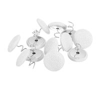 sourcing map 12Pcs Upholstery Tacks Twist Pin, 20mm Bed Skirt Pins Fabric Covered Button Twist Pins for Slipcovers Bed Skirts Armchair Caddies Furniture Cover, White