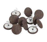 sourcing map 12Pcs Upholstery Tacks Twist Pin, 20mm Bed Skirt Pins Fabric Covered Button Twist Pins for Slipcovers Bed Skirts Armchair Caddies Furniture Cover, Dark Brown