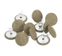 sourcing map 12Pcs Upholstery Tacks Twist Pin, 20mm Bed Skirt Pins Fabric Covered Button Twist Pins for Slipcovers Bed Skirts Armchair Caddies Furniture Cover, Brown