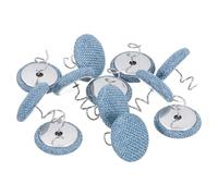 sourcing map 12Pcs Upholstery Tacks Twist Pin, 20mm Bed Skirt Pins Fabric Covered Button Twist Pins for Slipcovers Bed Skirts Armchair Caddies Furniture Cover, Gray-Blue