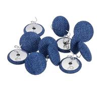 sourcing map 12Pcs Upholstery Tacks Twist Pin, 20mm Bed Skirt Pins Fabric Covered Button Twist Pins for Slipcovers Bed Skirts Armchair Caddies Furniture Cover, Dark Blue