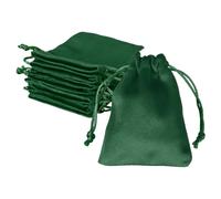 sourcing map 12pcs Velvet Gift Bags, 2.8x3.5 Inch Small Jewelry Velvet Drawstrings Pouches Gift Bags for Wedding Favor Party Jewelry Packaging Organizing Storage, Dark Green