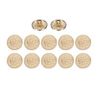 sourcing map 12Pcs Vintage Metal Buttons, 12mm / 0.47" Shank Round Weave Retro Buttons Sewing Accessories for Clothing Coat Uniform Cardigans Blazer Craft DIY, Gold