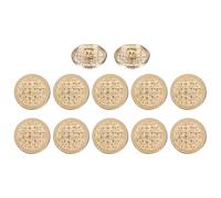 sourcing map 12Pcs Vintage Metal Buttons, 17mm / 0.67" Shank Round Weave Retro Buttons Sewing Accessories for Clothing Coat Uniform Cardigans Blazer Craft DIY, Gold