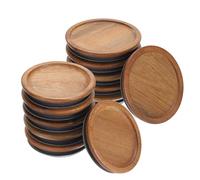 sourcing map 12pcs Wide Mouth Mason Jar Lids, 70mm/80mm Wooden Canning Lids with Airtight Silicone Seal for Ball, Jars, Brown