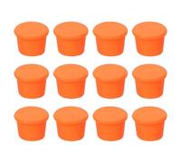 sourcing map 12Pcs Wine Stoppers Reusable Beer Bottle Cover Wine Bottle Stopper Wine Outlet Cap Wine Saver Orange