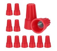 sourcing map 12pcs Wire Connectors, 12-10 AWG Electric Wire Caps Insulating Insert Twist Electrical Wire Connector Nuts with Spring for Quick Connection, Red