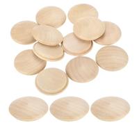 sourcing map 12Pcs Wood Button Plugs, 30mm/1.18" Hardwood Screw Hole Plug Mushroom Wooden Caps Buttons Wood Plug for Furniture Woodworking Craft Decor (35mm x 30mm)